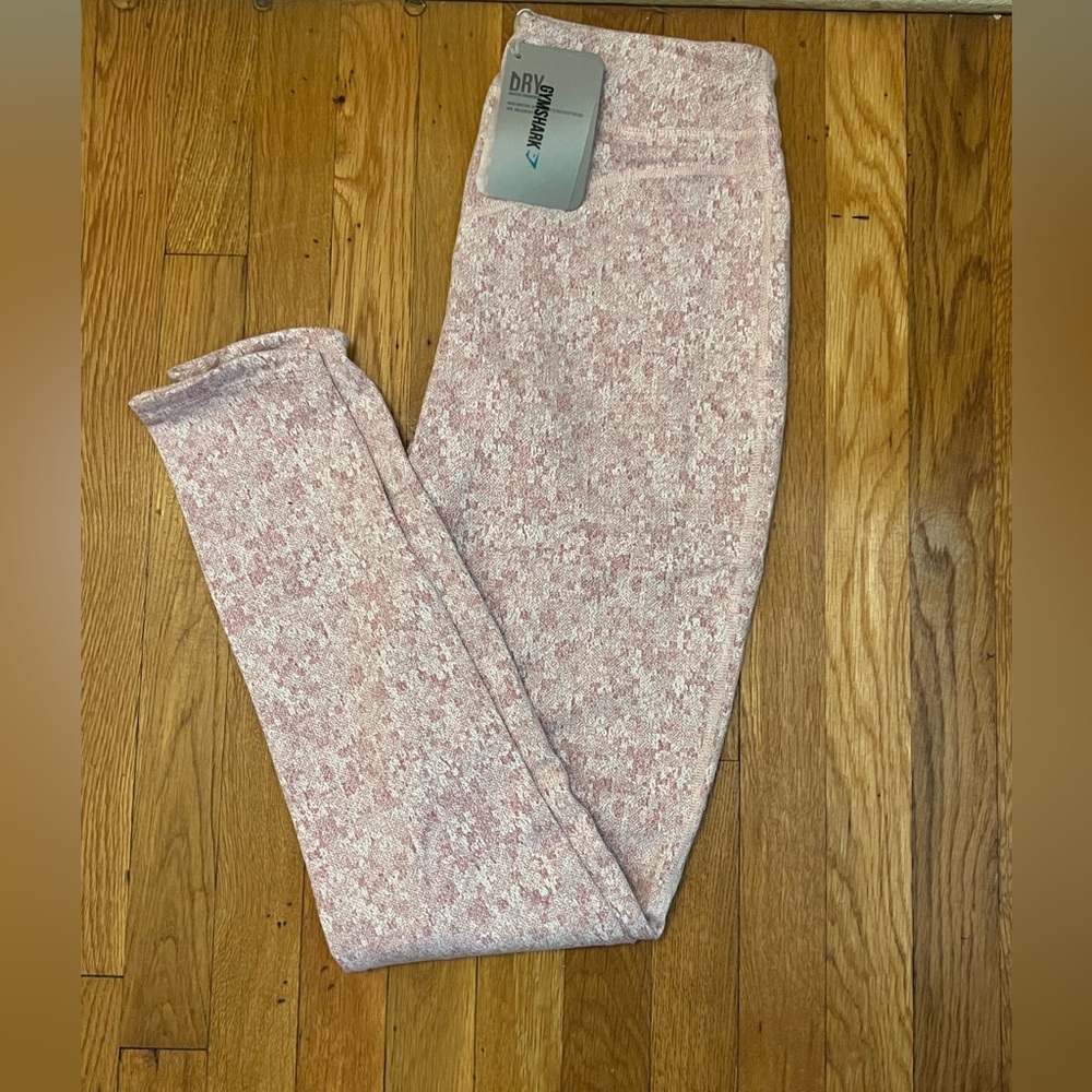 Gymshark Dusty Pink Marl Textured Leggings - NEW with Tags - SIZE LARGE